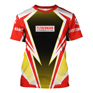 Railspirit Personalized Fleischmann And Western Railroad T-Shirt Lightning Graphic Style Shirt Gift Idea For Train Lover