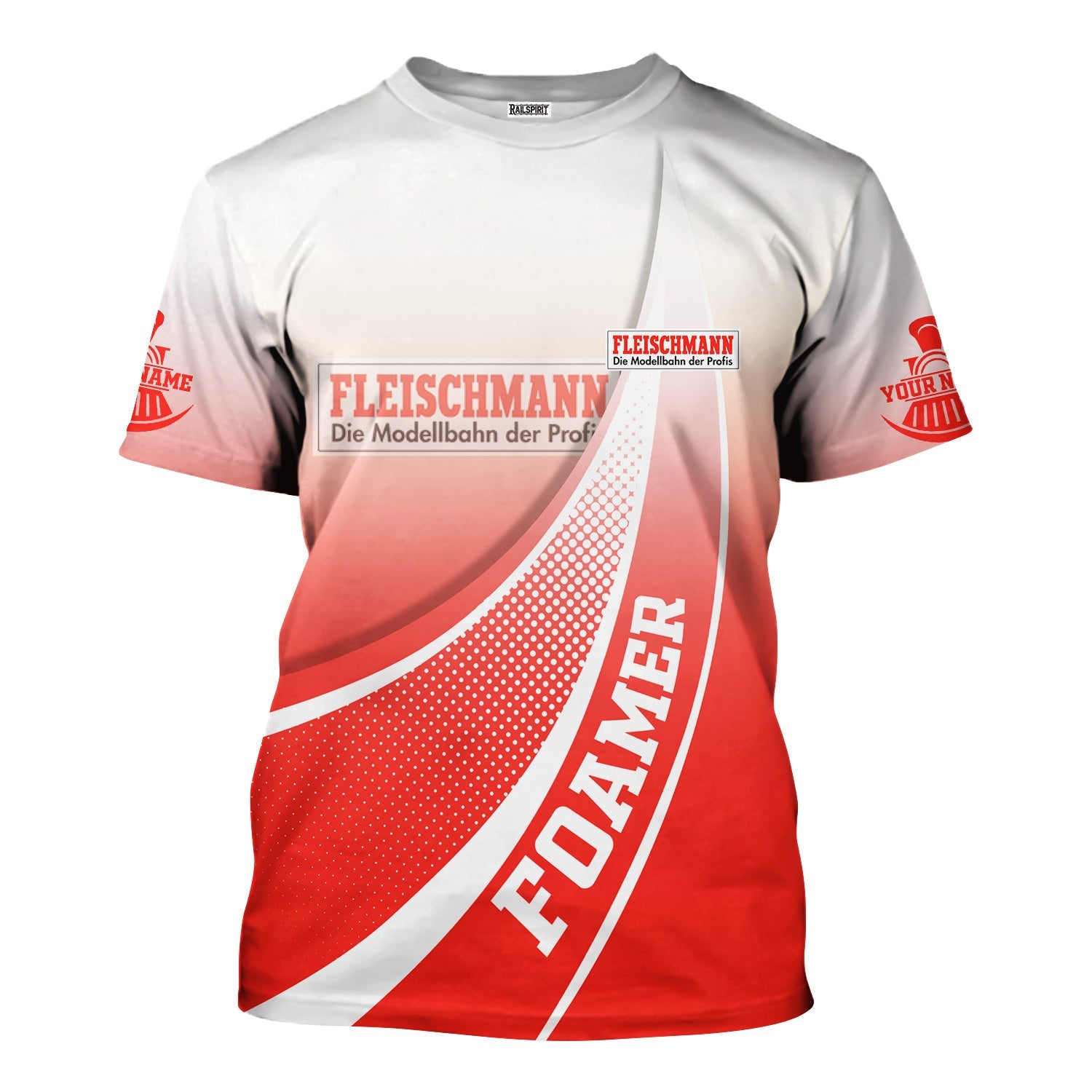 Railspirit Personalized Fleischmann And Western Railroad T-Shirt Railway-Themed Style Shirt Gift Idea For Trainspotter
