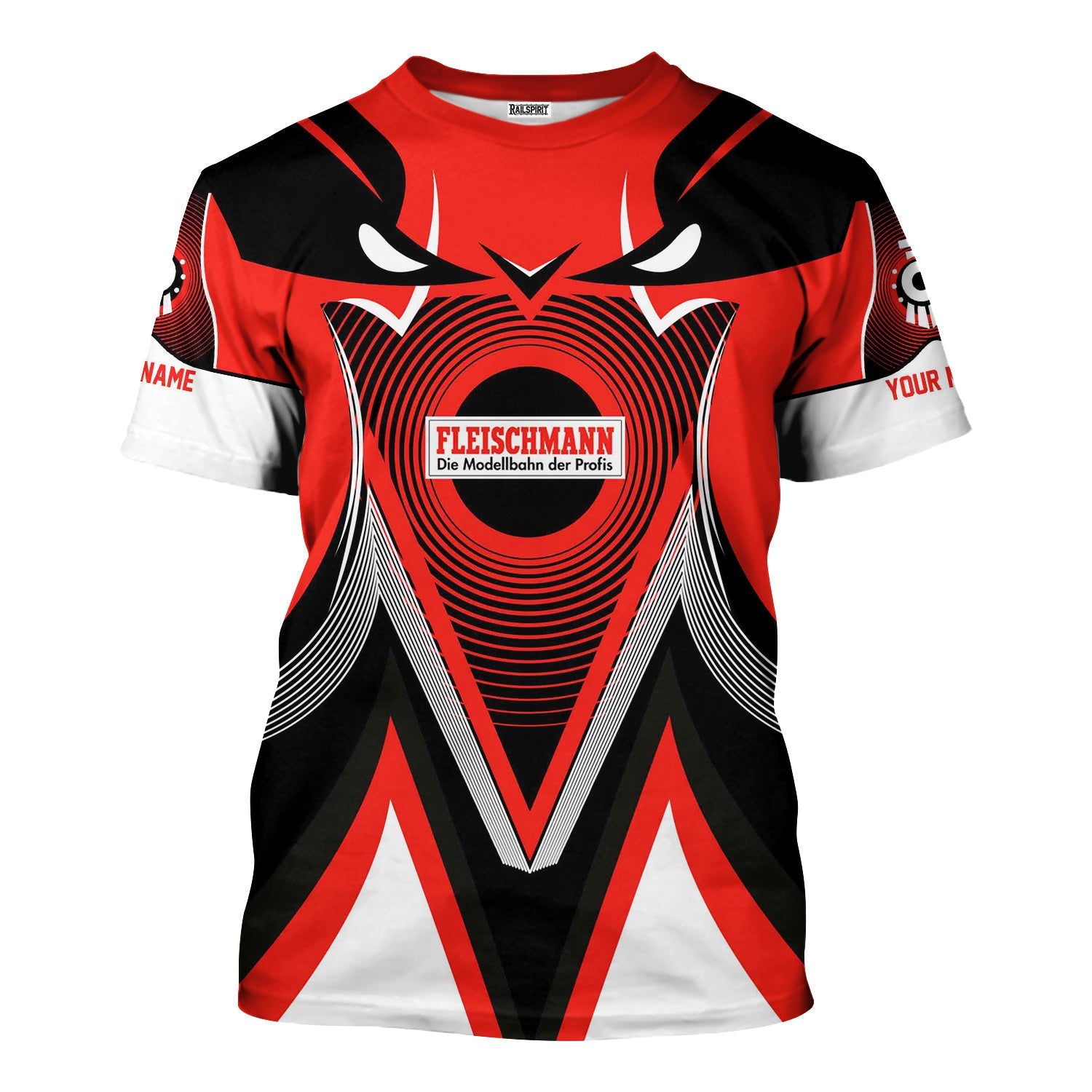 Railspirit Personalized Fleischmann And Western Railroad T-Shirt Vibrant Graphic Pattern Shirt For Train Enthusiasts