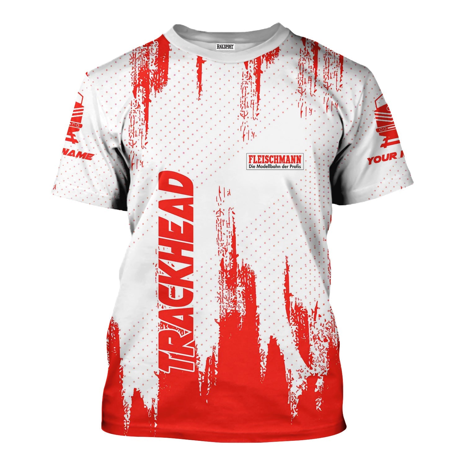 Railspirit Personalized Fleischmann And Western Railroad T-Shirt Paint Impact Design Train Shirt for Trackhead