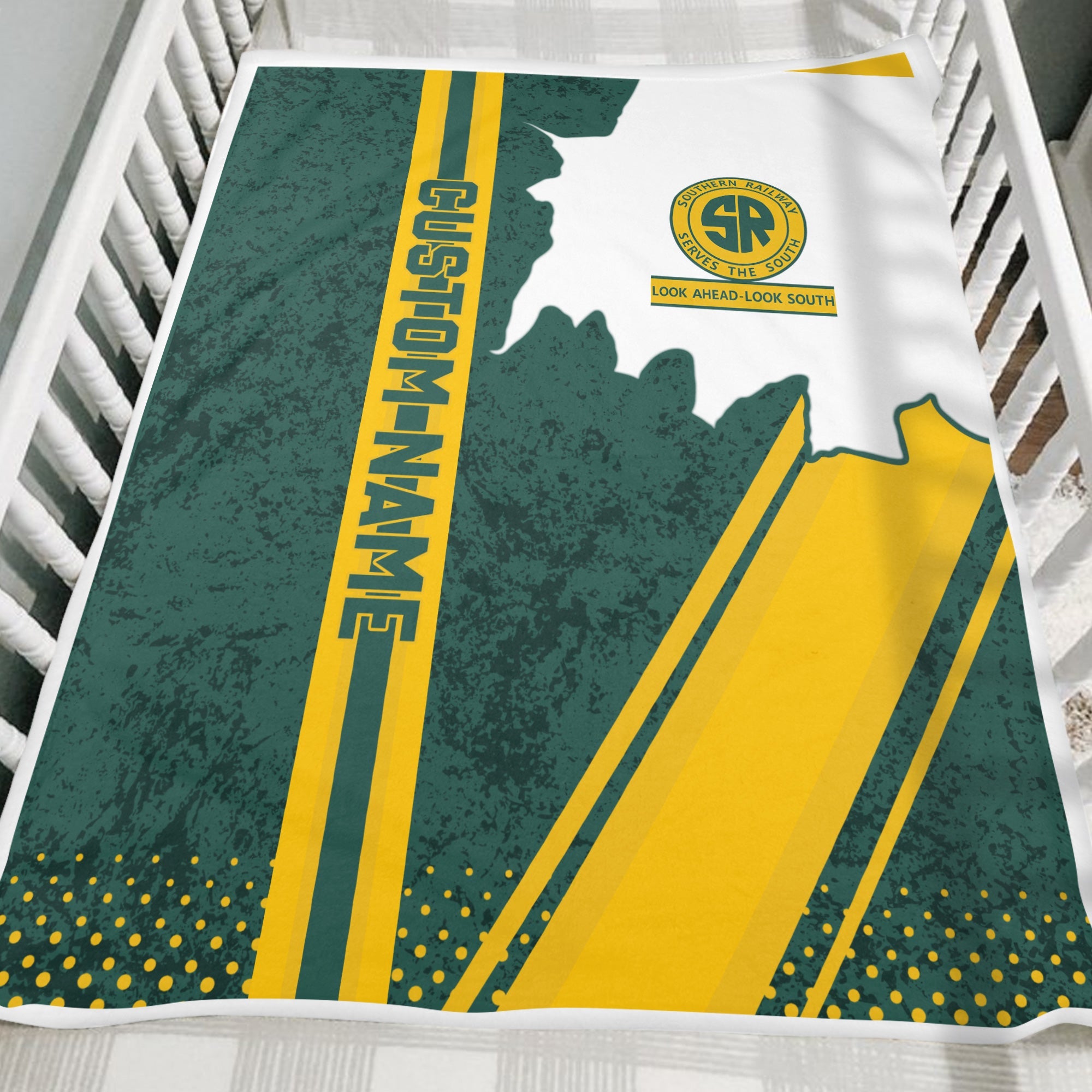 Railspirit Personalized Southern Railway U.S Blanket Vintage SOU All Over Printed Blanket