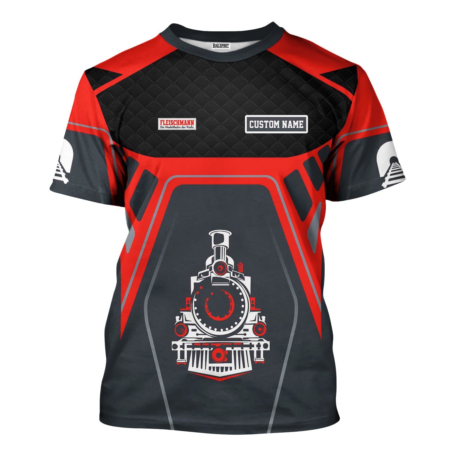 Railspirit Personalized Fleischmann And Western Railroad T-Shirt Steam Locomotive Engine Graphic Train Shirt All Over Print