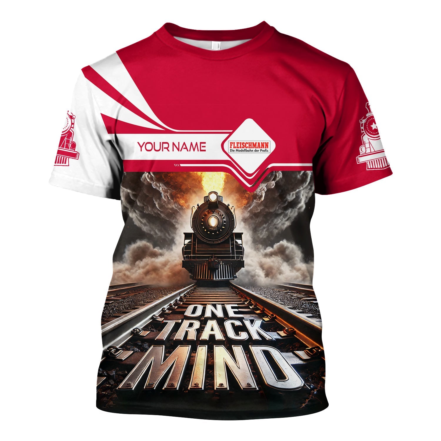 Railspirit Personalized Fleischmann And Western Railroad T Shirt One Track Mind Train Printed Shirt