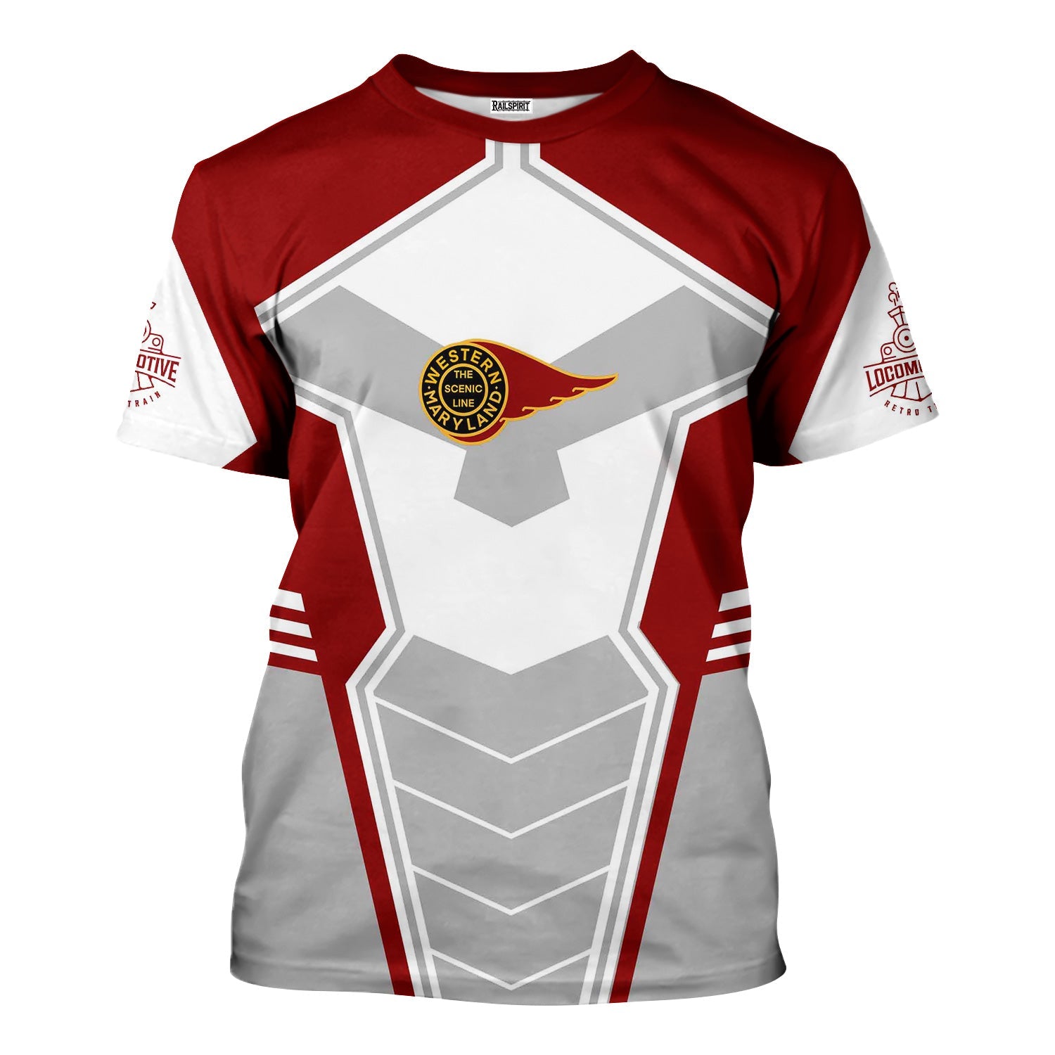 Railspirit Personalized Western Maryland Railway T-Shirt Engine-Inspired Style Train Shirt for Railroad Fanatic