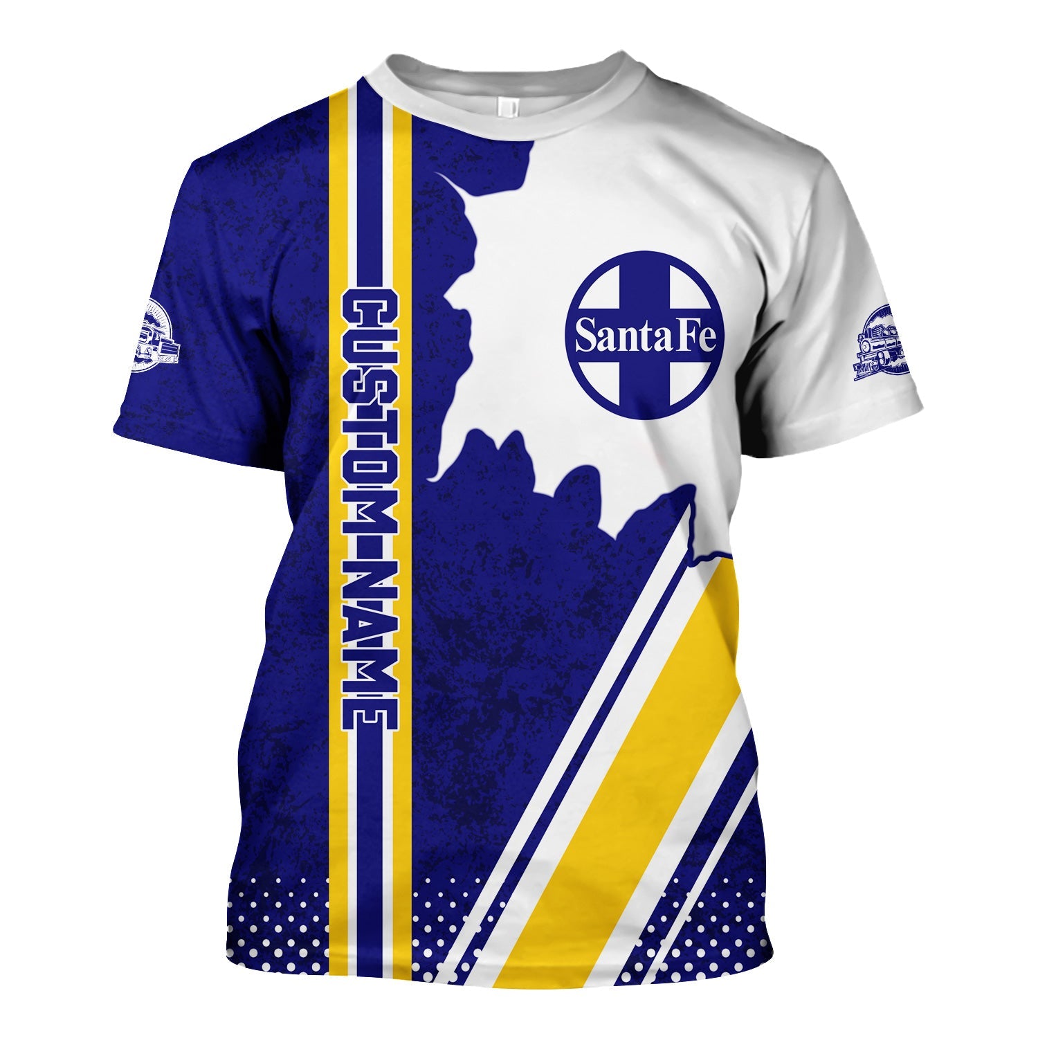 Railspirit Personalized Santa Fe Railway T-Shirt Atchison, Topeka and Santa Fe Railway All Over Printed Unisex Shirt