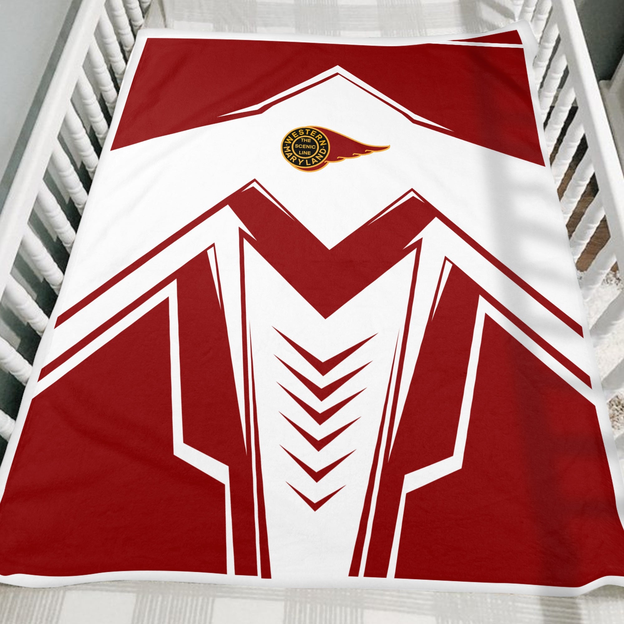 Railspirit Western Maryland Railway Blanket Railway Trainspotter Style Blanket Gift Idea For Foamers