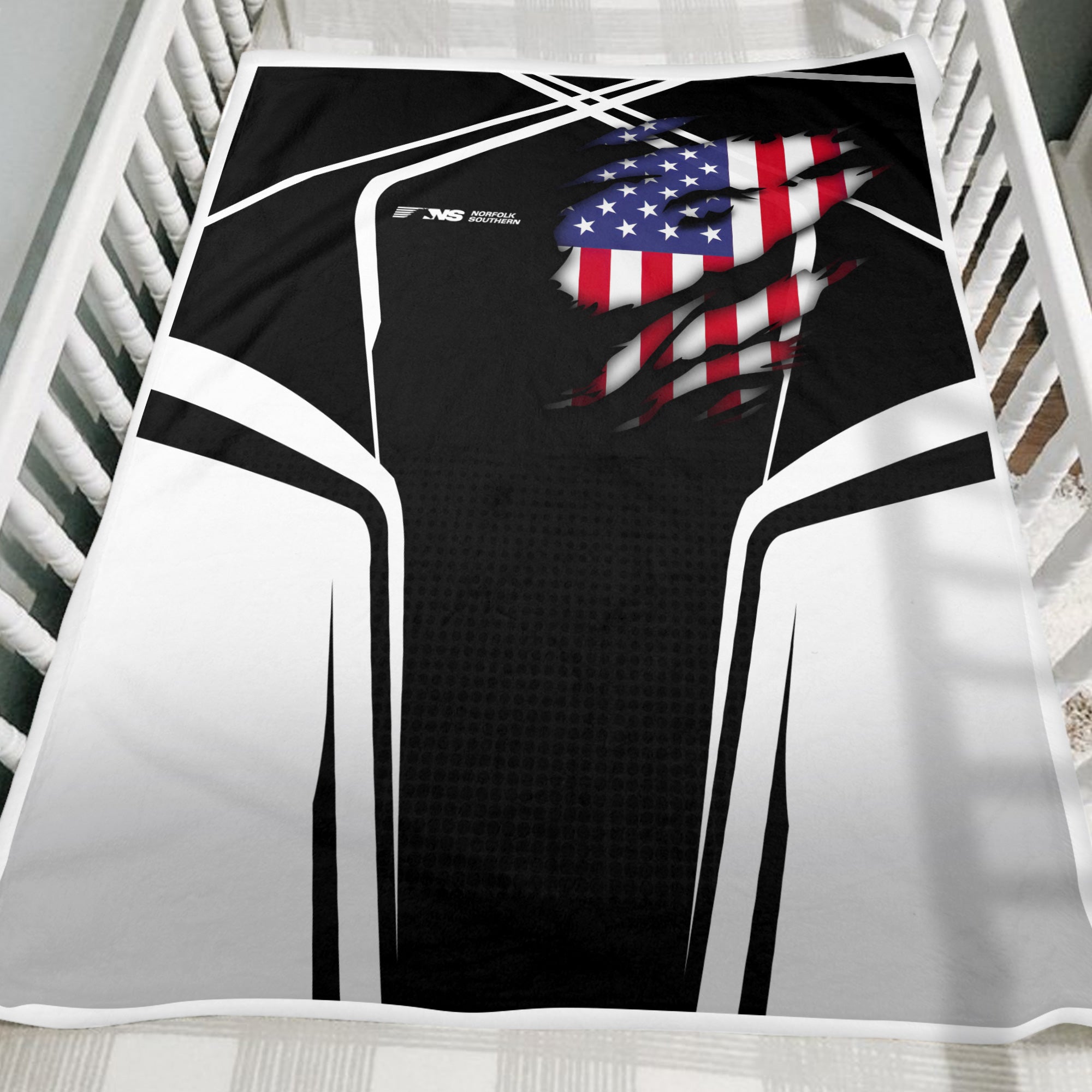 Railspirit Personalized Norfolk Southern Railway Blanket American Vintage All Over Printed Blanket