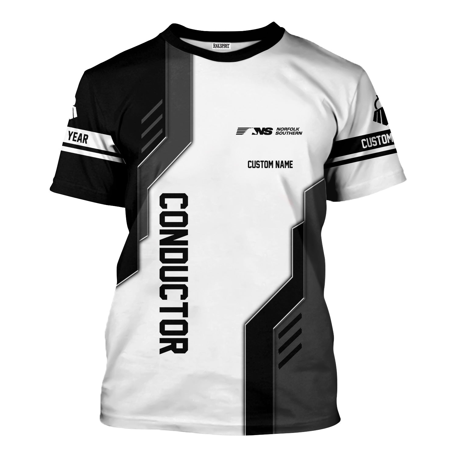 Railspirit Personalized Norfolk Southern Railway T-Shirt Unique Railway Style with Custom Job Train Shirt