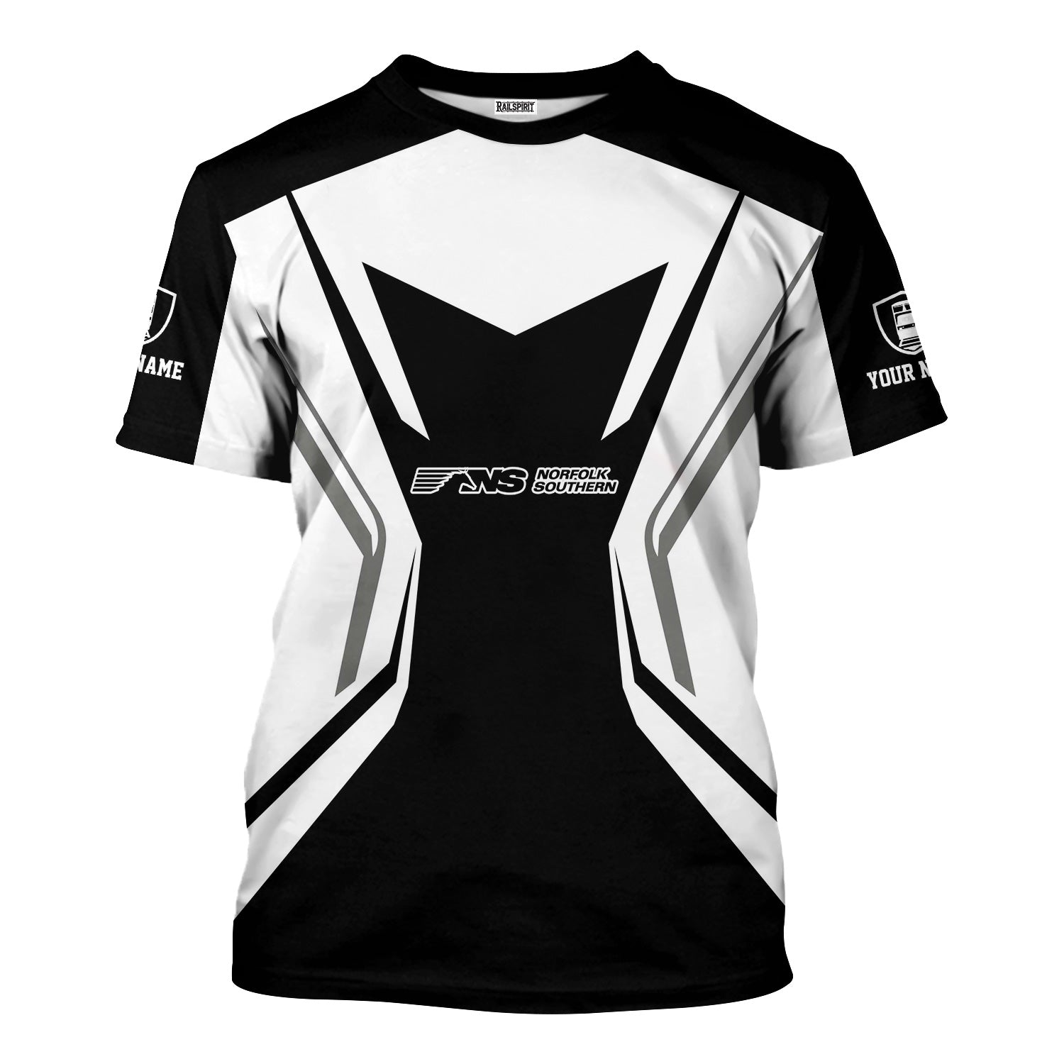 Railspirit Personalized Norfolk Southern Railway T-Shirt Unique Style with Custom Job Train Shirt