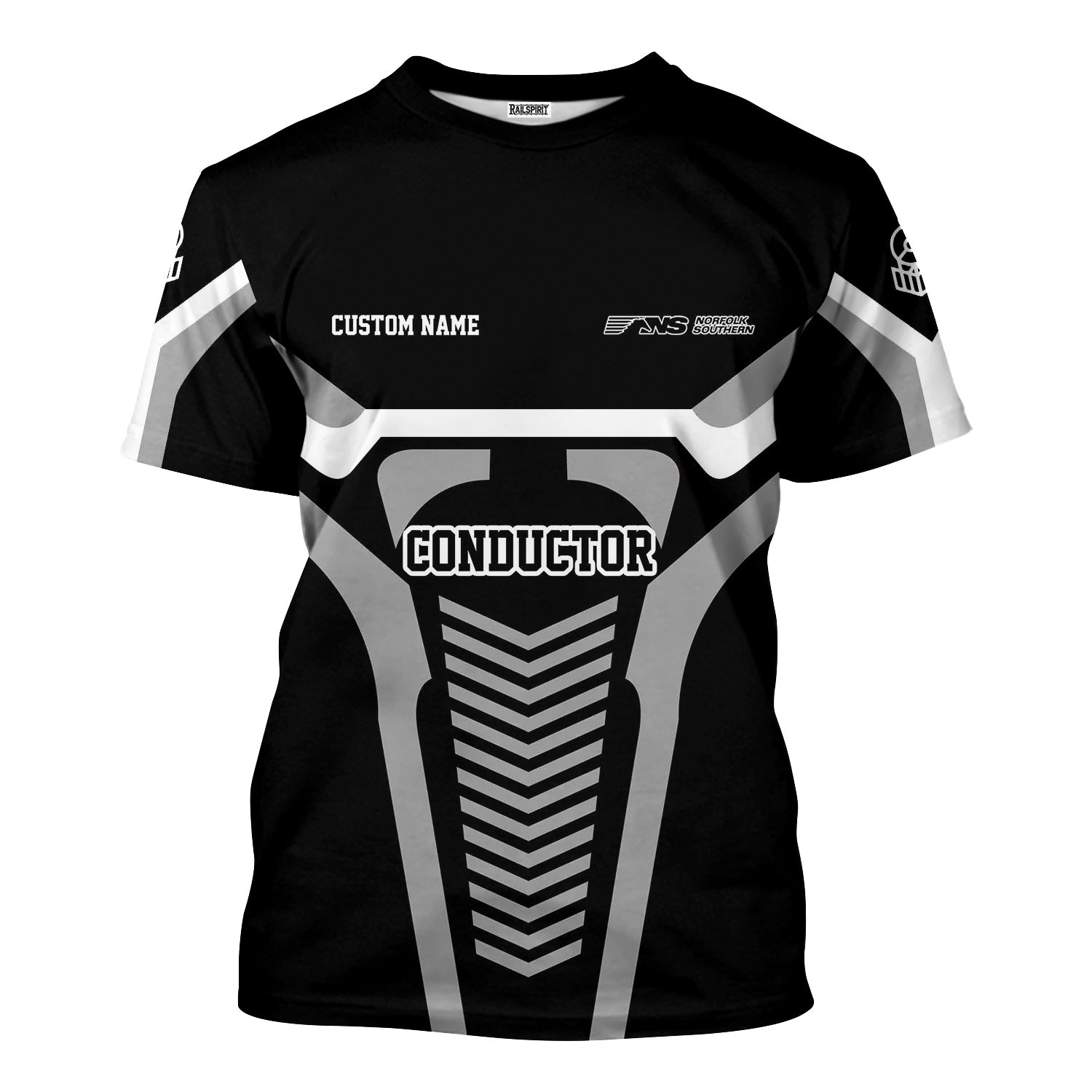Railspirit Personalized Norfolk Southern Railway T-Shirt Track-Inspired with Custom Job Position Train Shirt