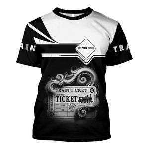 Railspirit Personalized Norfolk Southern Railway T Shirt Train Ticket American Locomotive Printed Train