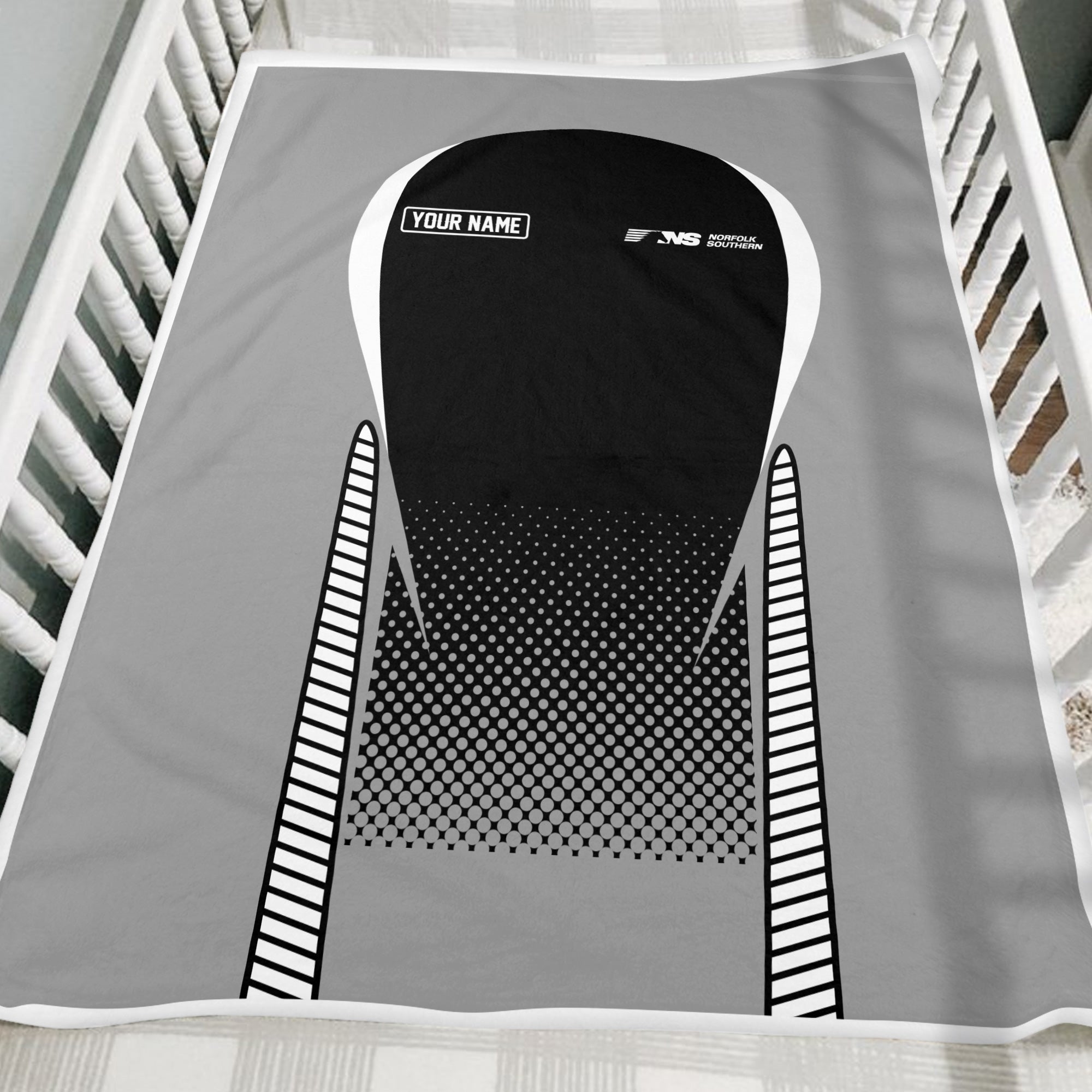 Railspirit Personalized Norfolk Southern Railway Blanket Train Blanket Gift Idea For Train Lover