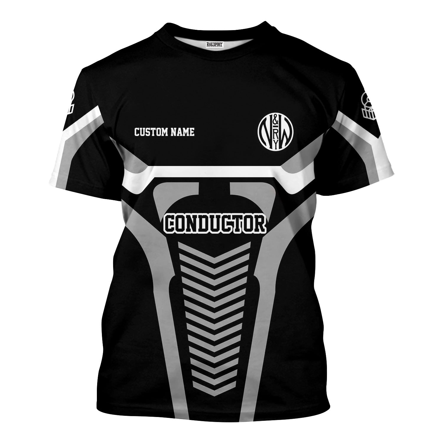 Railspirit Personalized Norfolk and Western Railway T-Shirt Track-Inspired with Custom Job Position N&W Train Shirt