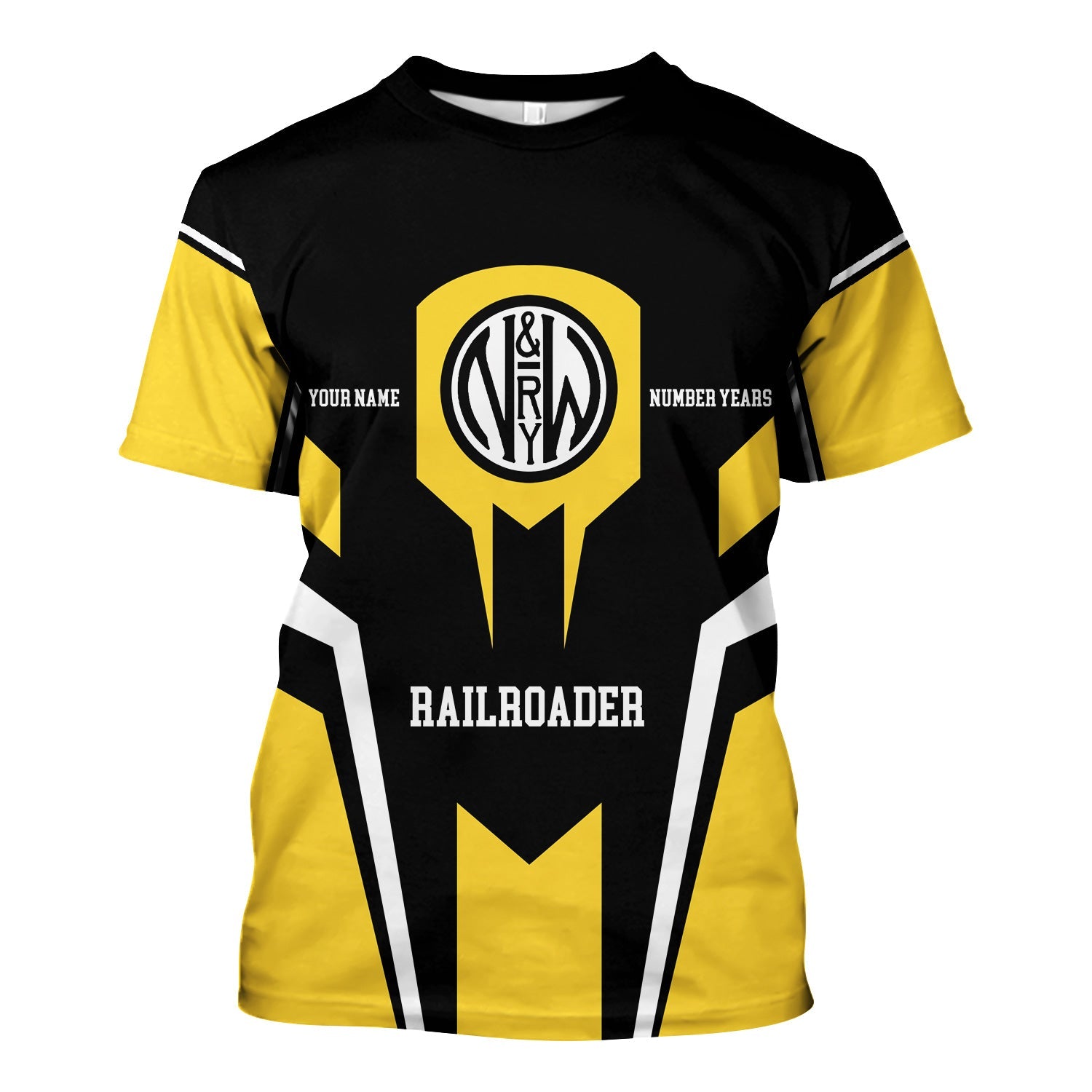 Railspirit Personalized Norfolk and Western Railway T-Shirt Custom Year Railroader N&W Shirt Gift Idea For Train Lover