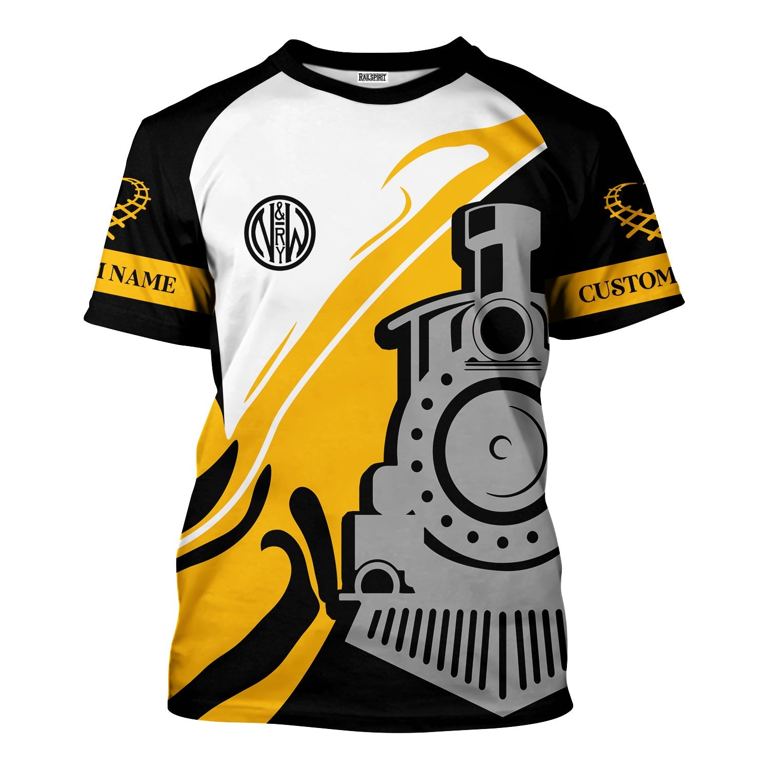 Railspirit Personalized Norfolk and Western Railway T-Shirt Flame-Inspired Style N&W Shirt Gift Idea For Train Lovers