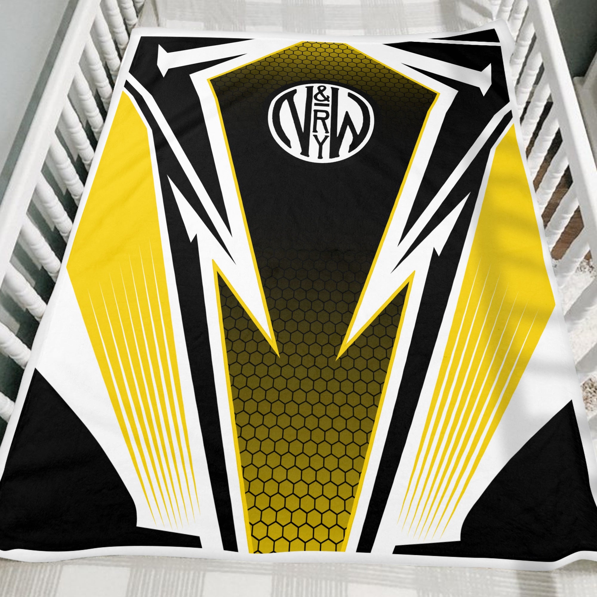 Railspirit Norfolk and Western Railway Blanket Lightning Graphic Style N&W Blanket Gift Idea For Train Lover