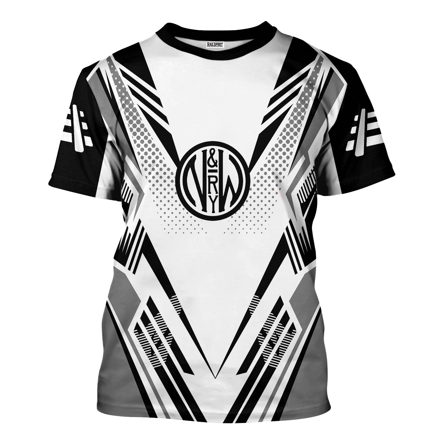 Railspirit Personalized Norfolk and Western Railway T-Shirt Railroad Tribute Design N&W Train Shirt for Train Lovers