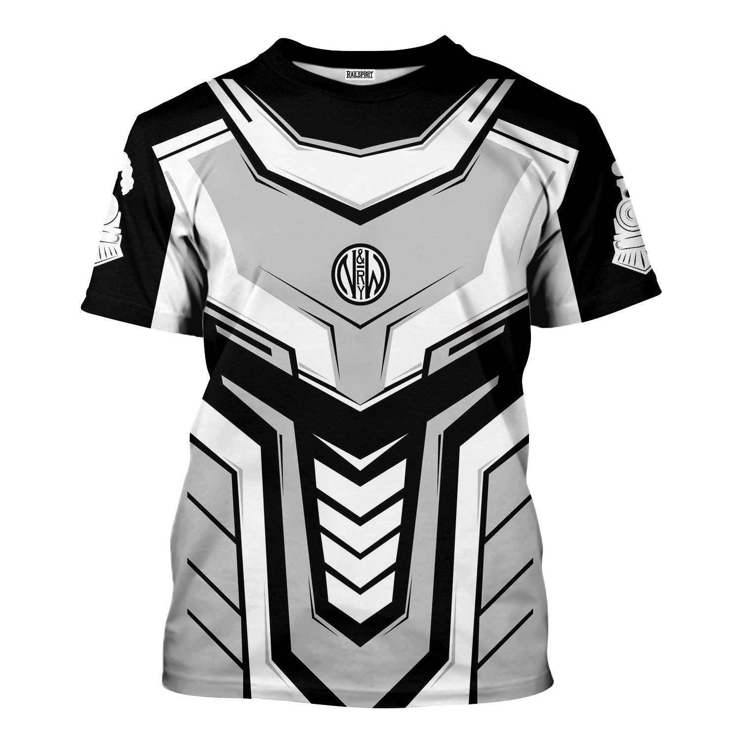 Railspirit Personalized Norfolk and Western Railway T-Shirt Armor-Inspired Design N&W Train Shirt All Over Print