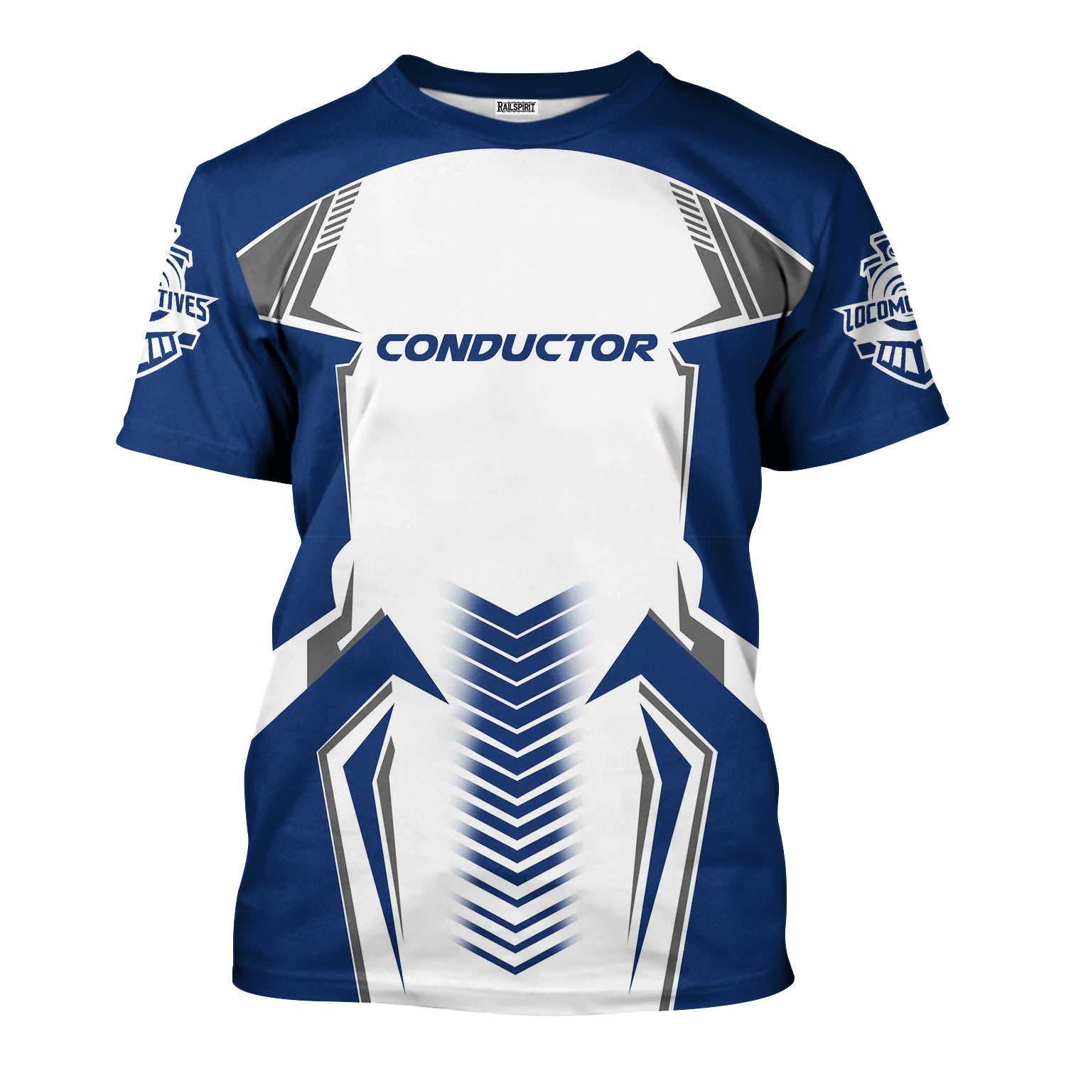 Railspirit Personalized Duluth, Winnipeg and Pacific Railway T-Shirt Standout Style with Custom Position Train Shirt