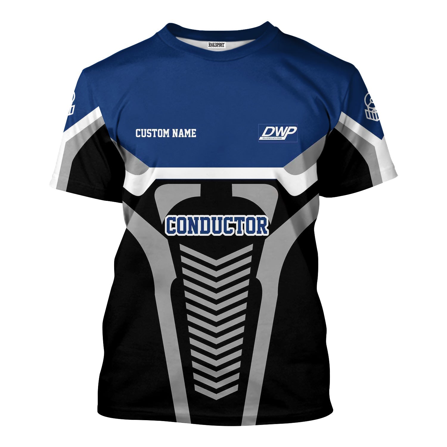 Railspirit Personalized Duluth, Winnipeg and Pacific Railway T-Shirt Track-Inspired with Custom Job Position Train Shirt