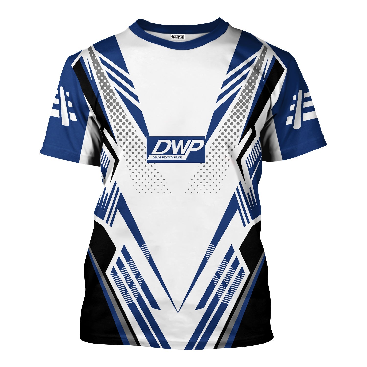 Railspirit Personalized Duluth, Winnipeg and Pacific Railway T-Shirt Railroad Tribute Design Train Shirt for Train Lovers