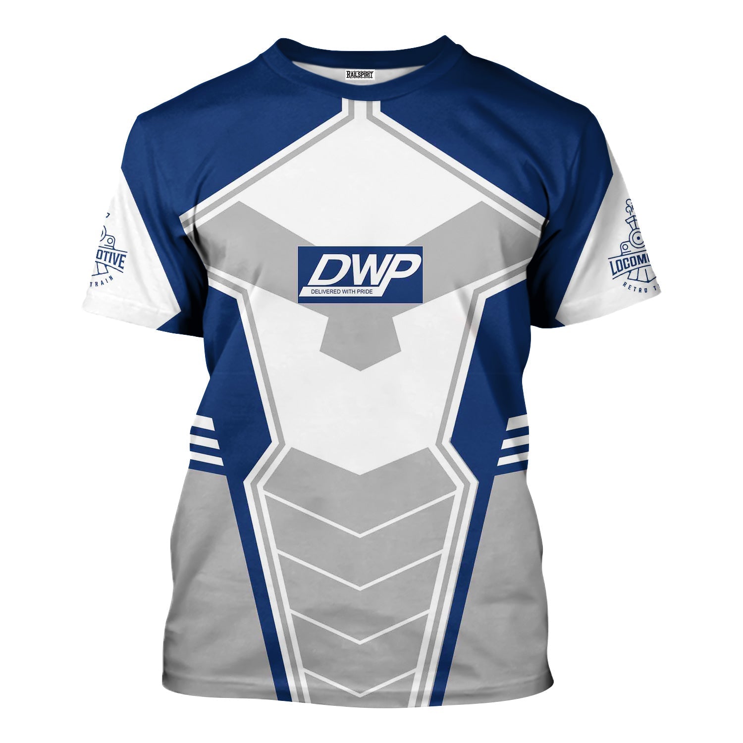 Railspirit Personalized Duluth, Winnipeg and Pacific Railway T-Shirt Engine-Inspired Style Train Shirt for Railroad Fanatic