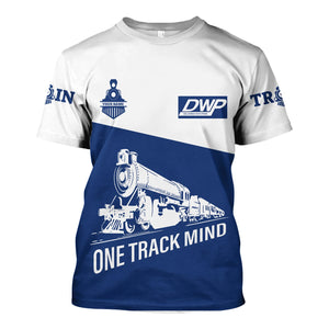 Railspirit Personalized Duluth, Winnipeg and Pacific Railway T Shirt One Track Mind Unisex Train Shirt Gift Idea For Train Lover