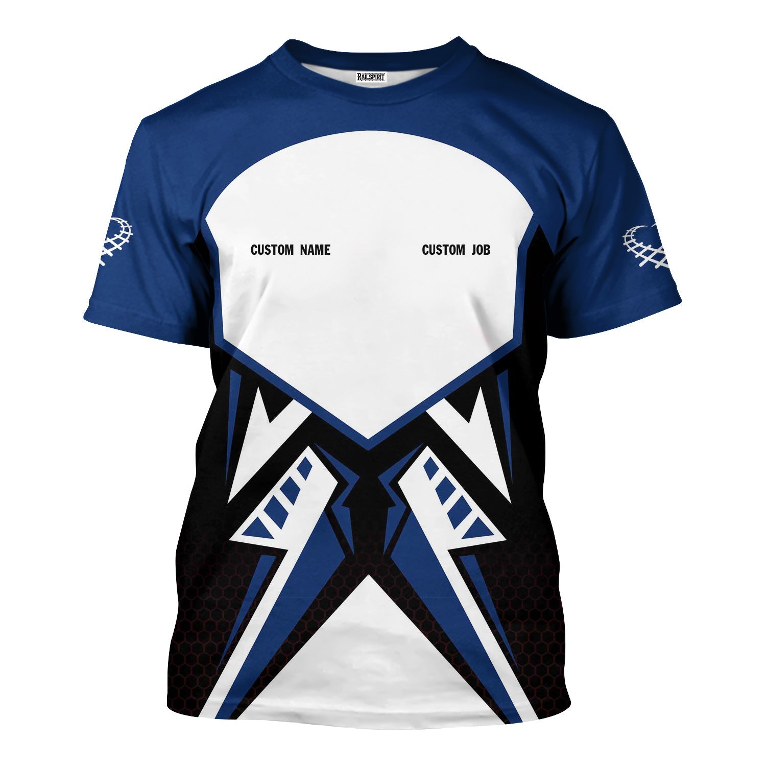 Railspirit Personalized Duluth, Winnipeg and Pacific Railway T-Shirt Vibriant Style with Custom Position Train Shirt