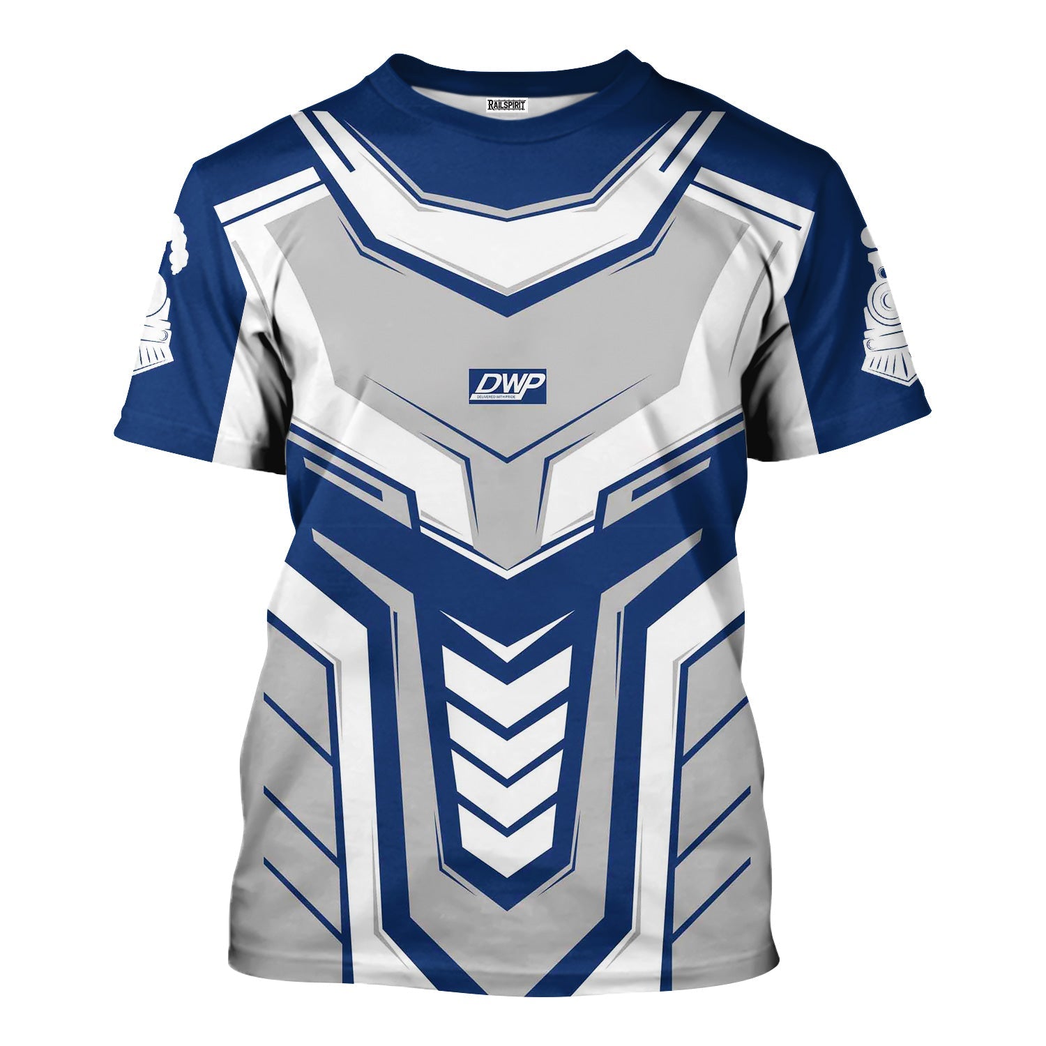 Railspirit Personalized Duluth, Winnipeg and Pacific Railway T-Shirt Armor-Inspired Design Train Shirt All Over Print