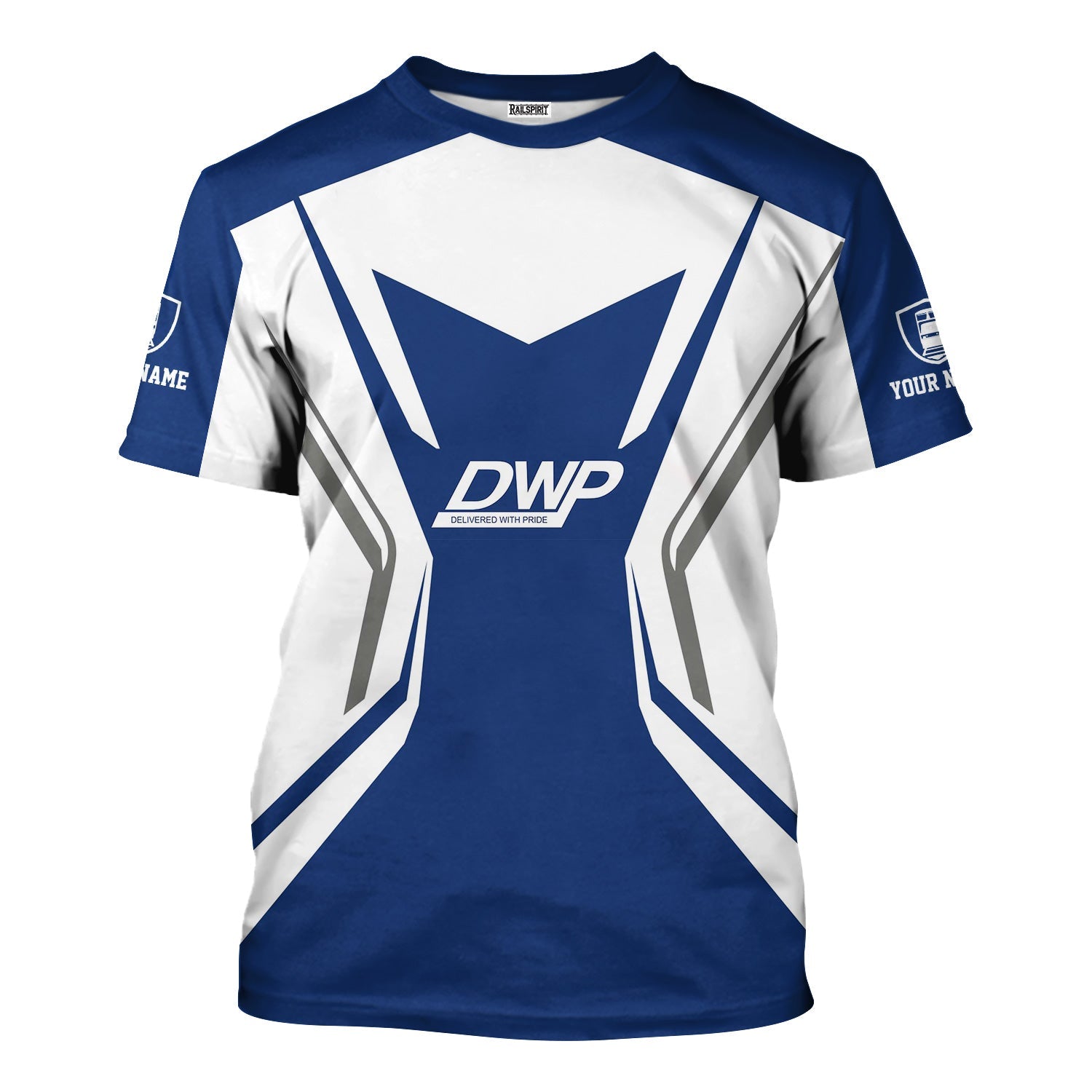 Railspirit Personalized Duluth, Winnipeg and Pacific Railway T-Shirt Unique Style with Custom Job Train Shirt