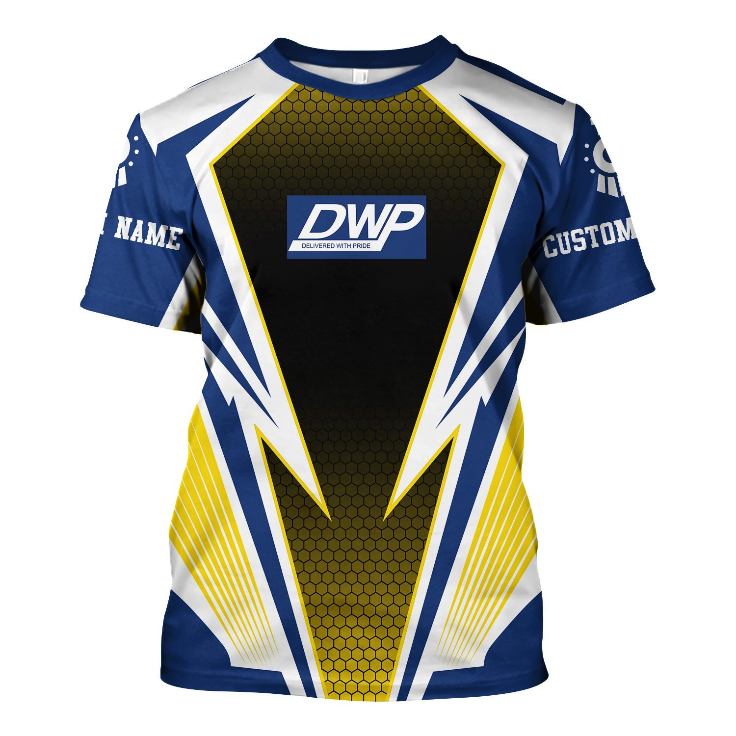 Railspirit Personalized Duluth, Winnipeg and Pacific Railway T-Shirt Lightning Graphic Style Shirt Gift Idea For Train Lover