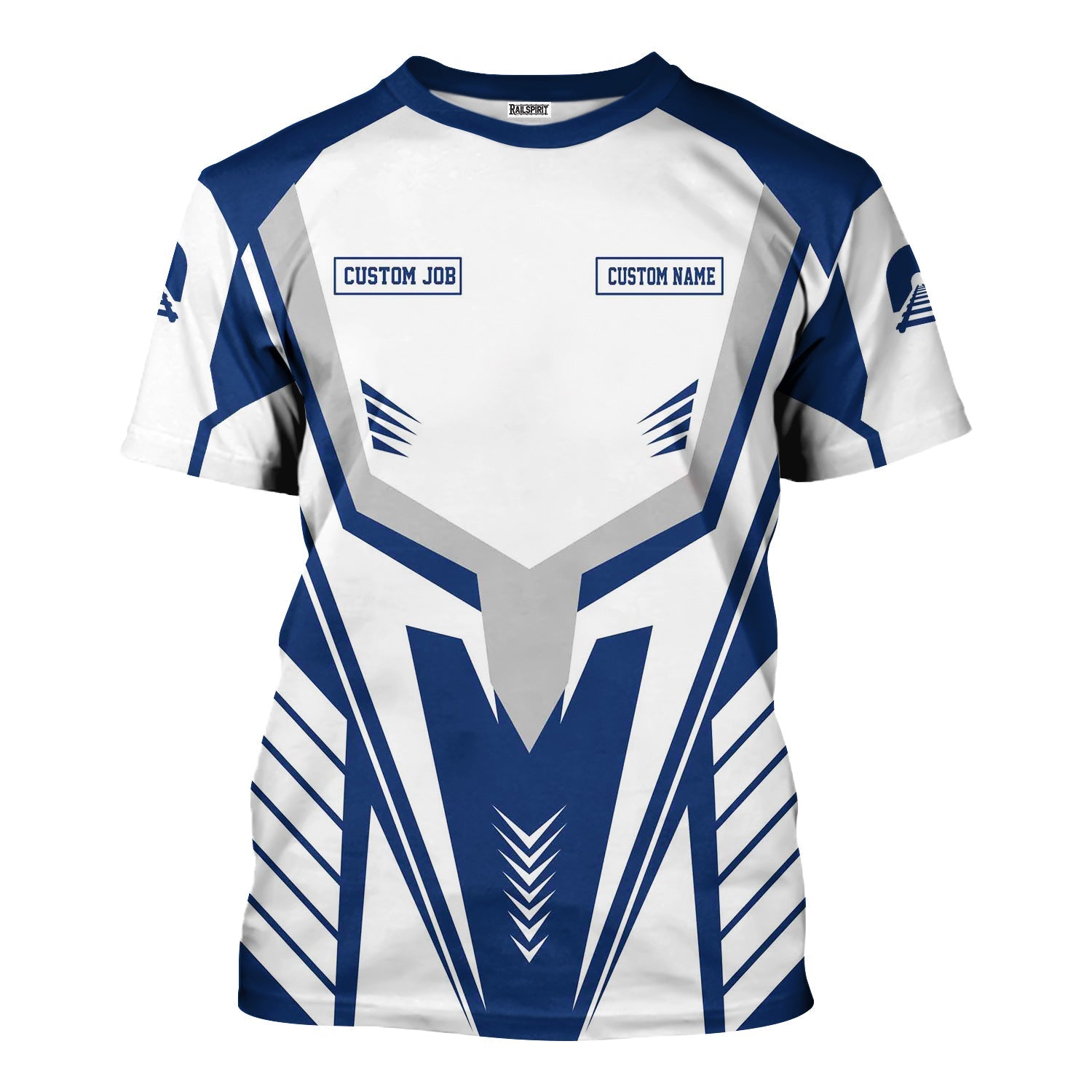 Railspirit Personalized Duluth, Winnipeg and Pacific Railway T-Shirt Workwear-Inspired with Custom Position Train Shirt