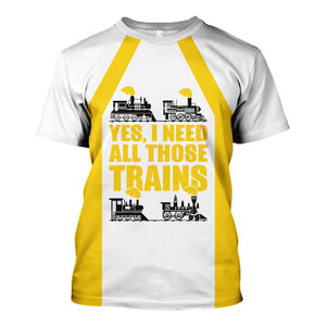 Railspirit Custom Name Central of Georgia Railway T Shirt Yes I Need All Those Train Printed Shirt