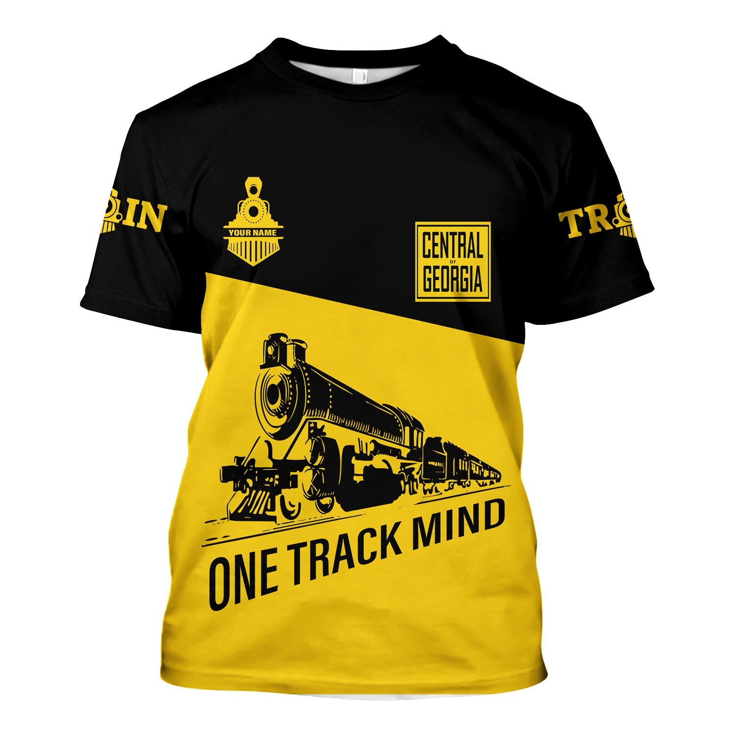 Railspirit Personalized Central of Georgia Railway T Shirt One Track Mind Unisex Train Shirt Gift Idea For Train Lover