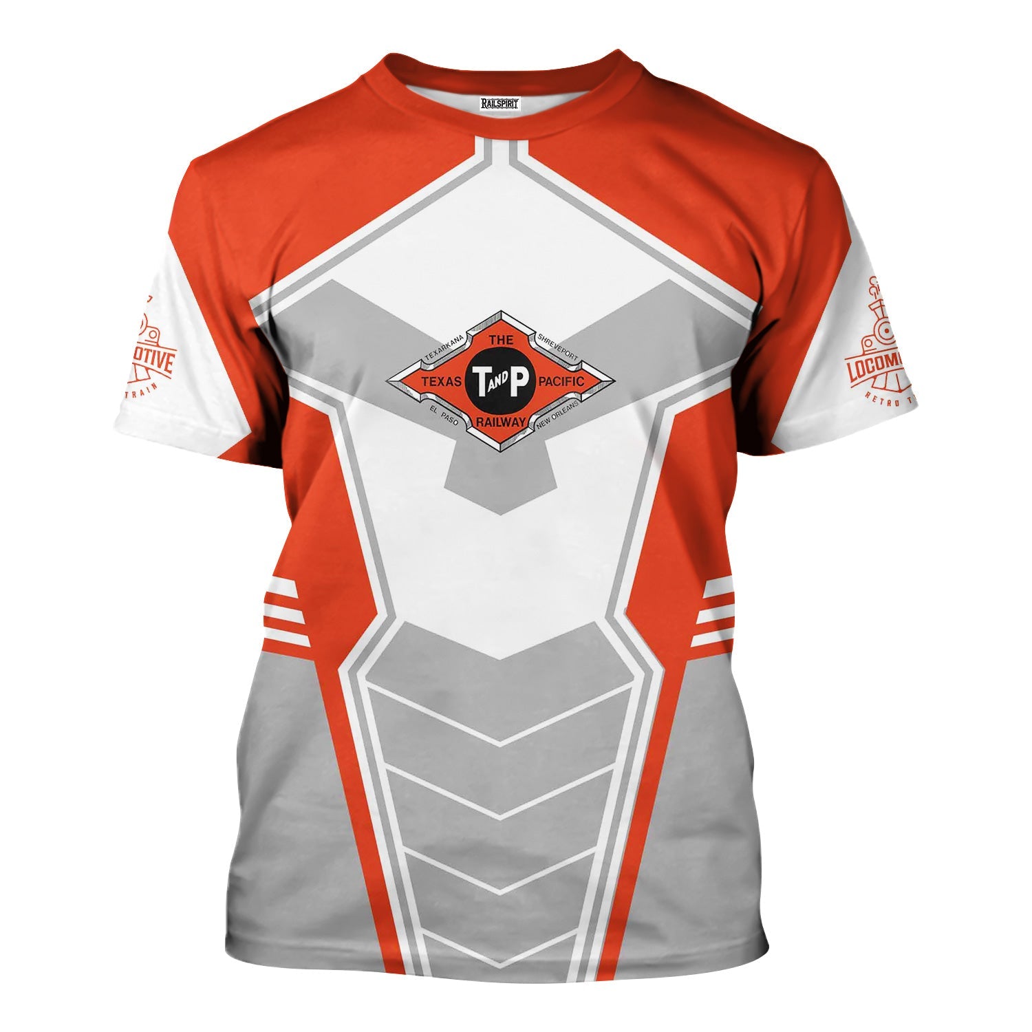 Railspirit Personalized Texas and Pacific Railway T-Shirt Engine-Inspired Style Train Shirt for Railroad Fanatic