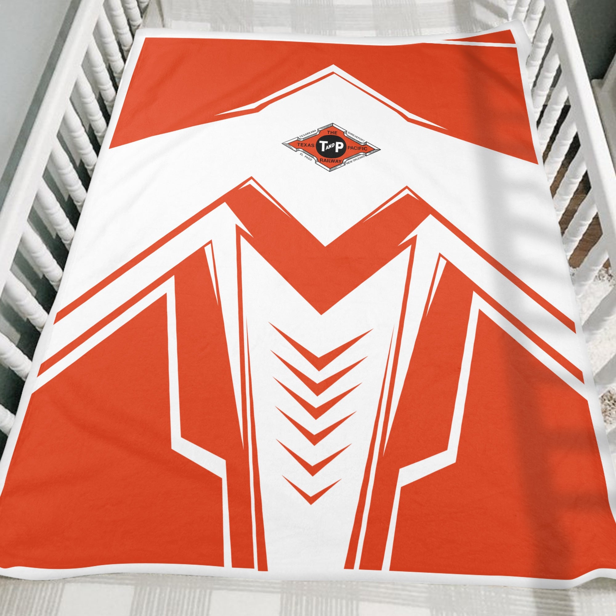 Railspirit Texas and Pacific Railway Blanket Railway Trainspotter Style Blanket Gift Idea For Foamers