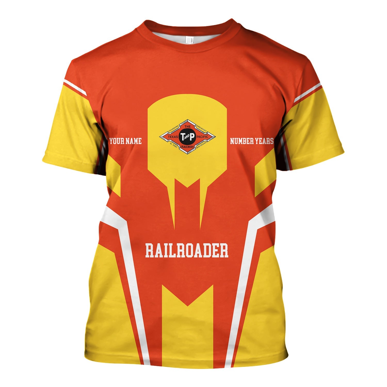Railspirit Personalized Texas and Pacific Railway T-Shirt Custom Year Railroader Shirt Gift Idea For Train Lover