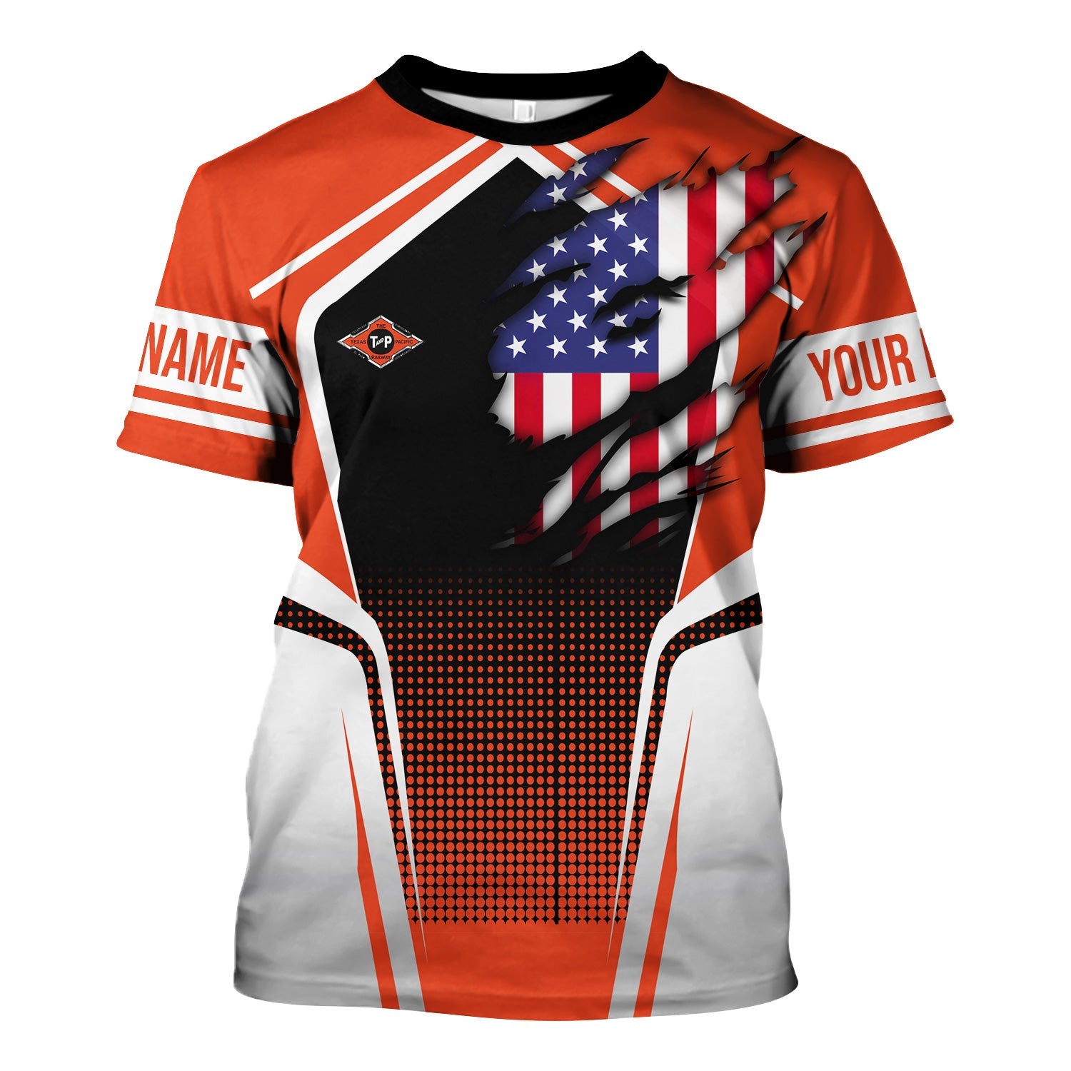 Railspirit Personalized Texas and Pacific Railway T Shirt American Eagle Vintage Train Shirt