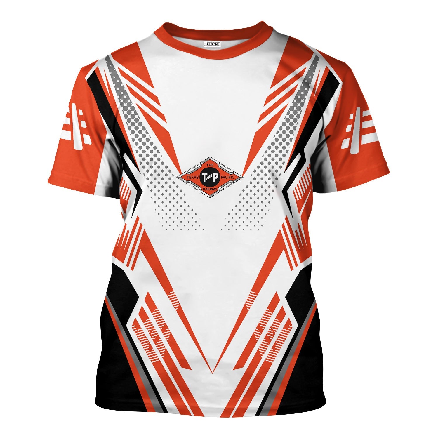 Railspirit Personalized Texas and Pacific Railway T-Shirt Railroad Tribute Design Train Shirt for Train Lovers