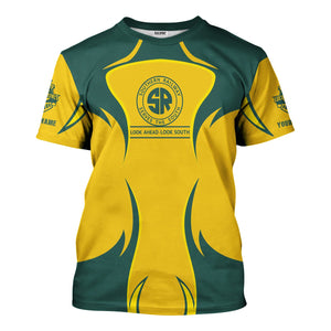 Railspirit Personalized Southern Railway U.S T-Shirt Distinctive Flame Style SOU Shirt For Steam Engine Addict