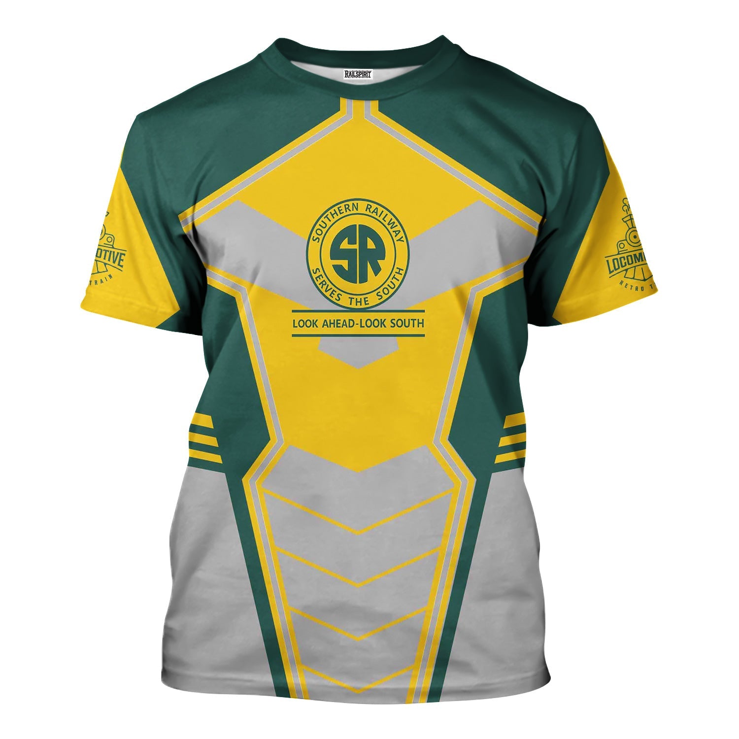 Railspirit Personalized Southern Railway U.S T-Shirt Engine-Inspired Style SOU Train Shirt for Railroad Fanatic