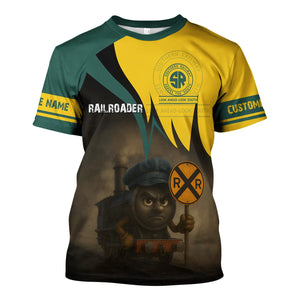 Railspirit Personalized Southern Railway U.S T-Shirt Angry Train SOU T-Shirt Gift Idea For Train Lover