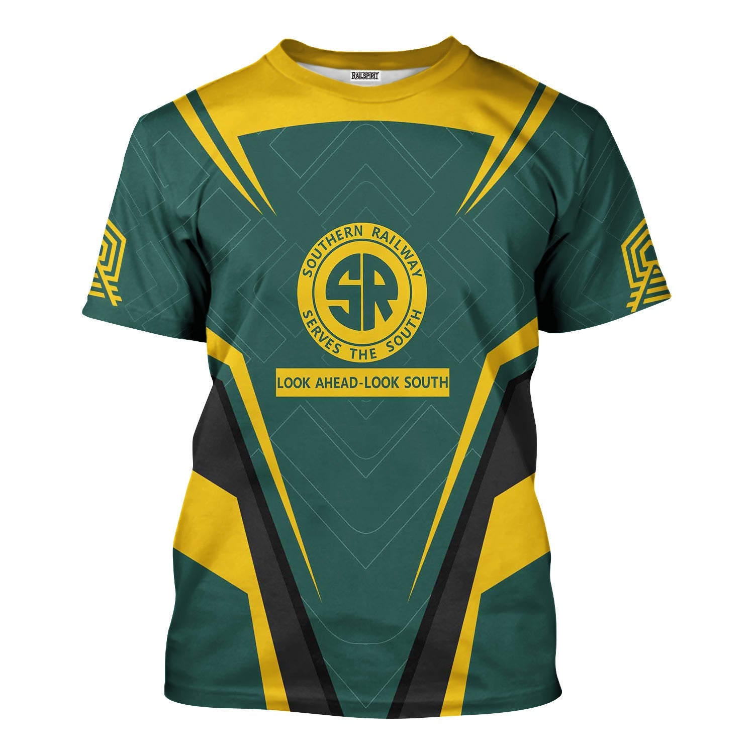 Railspirit Personalized Southern Railway U.S T-Shirt Railway Inspired Apparel SOU Train Shirt for Train Lovers