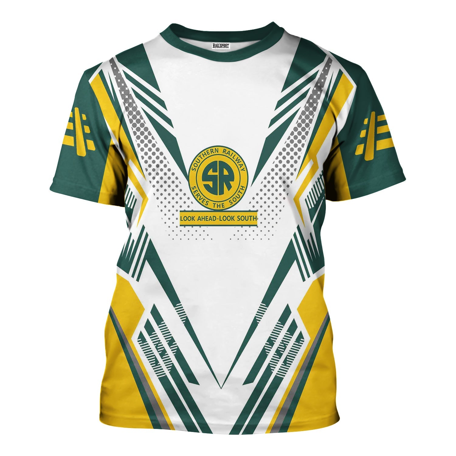 Railspirit Personalized Southern Railway U.S T-Shirt Railroad Tribute Design SOU Train Shirt for Train Lovers