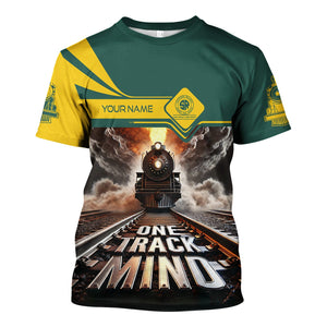 Railspirit Personalized Southern Railway U.S T Shirt One Track Mind SOU Train Printed Shirt