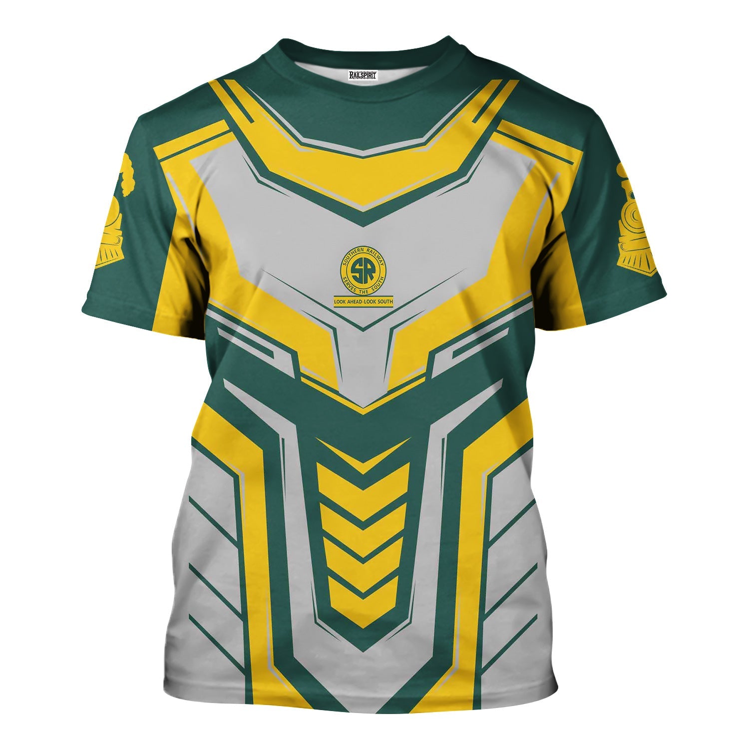 Railspirit Personalized Southern Railway U.S T-Shirt Armor-Inspired Design SOU Train Shirt All Over Print