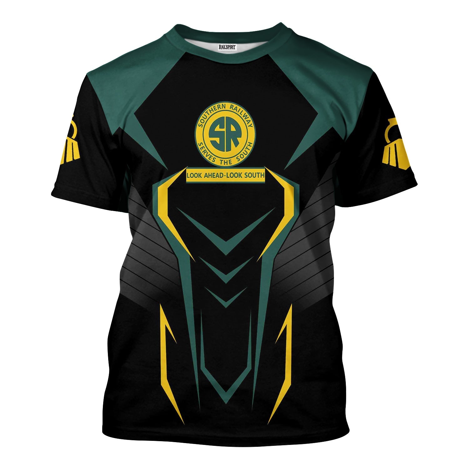 Railspirit Personalized Southern Railway U.S T-Shirt Dynamic Design Style SOU Perfect Shirt for Train Enthusiasts