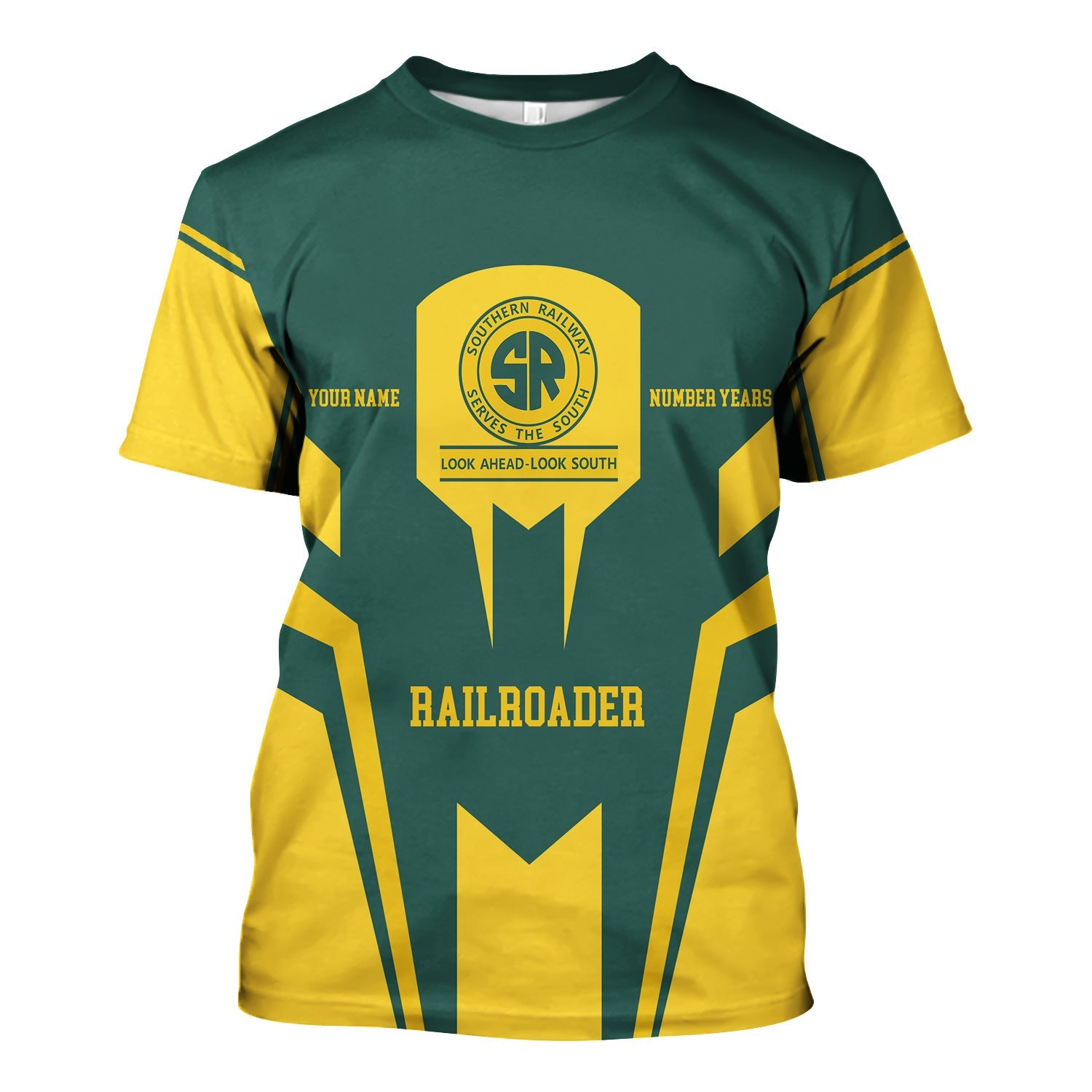 Railspirit Personalized Southern Railway U.S T-Shirt Custom Year Railroader SOU Shirt Gift Idea For Train Lover