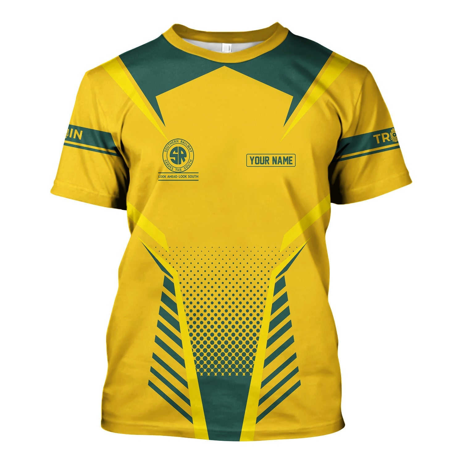 Railspirit Personalized Southern Railway U.S T Shirt Unisex SOU Train Shirt All Over Print