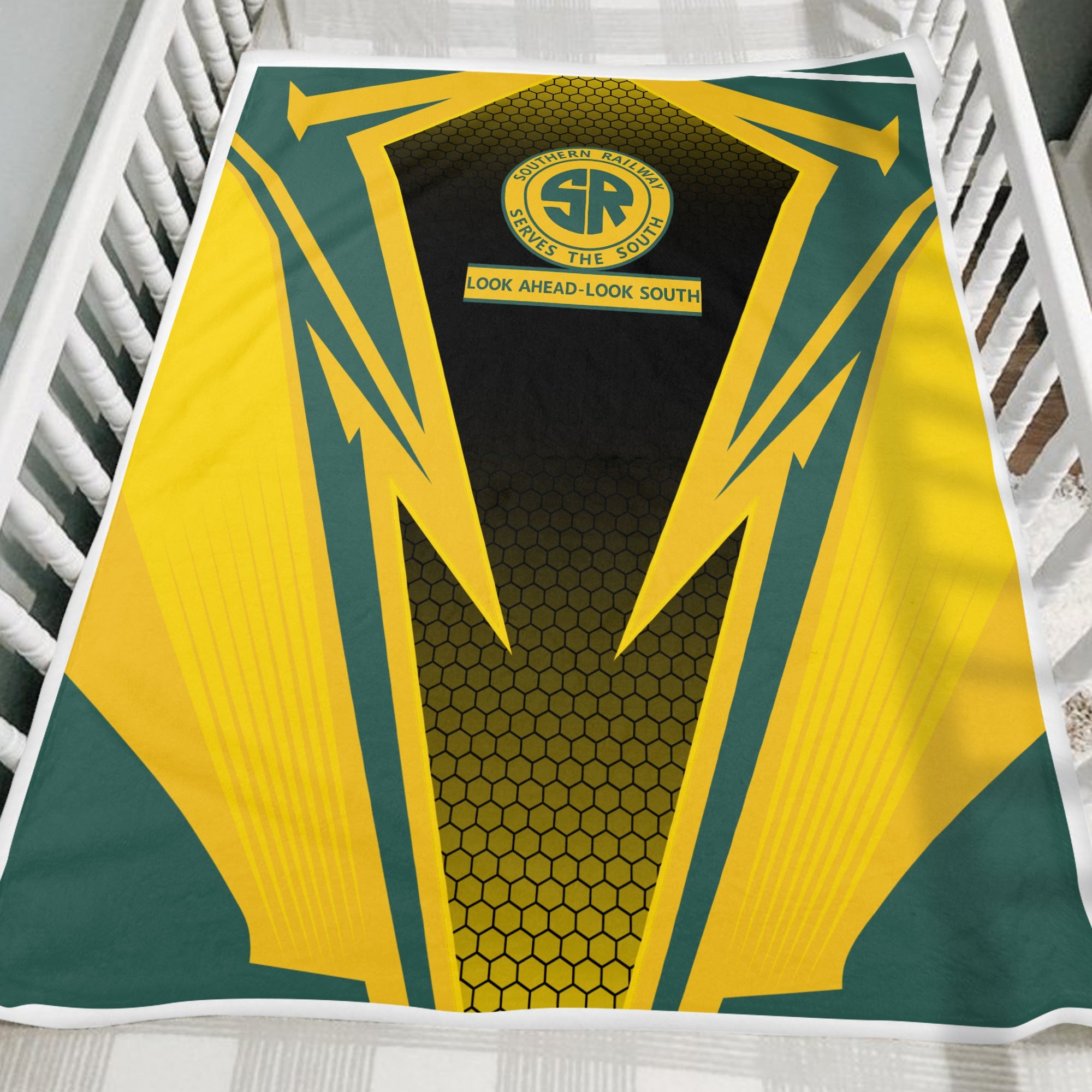 Railspirit Southern Railway U.S Blanket Lightning Graphic Style SOU Blanket Gift Idea For Train Lover